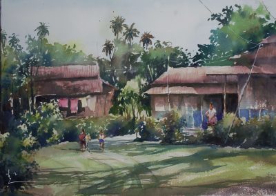 Indonesia International Watercolour exhibition 2023-Getting ready to fly