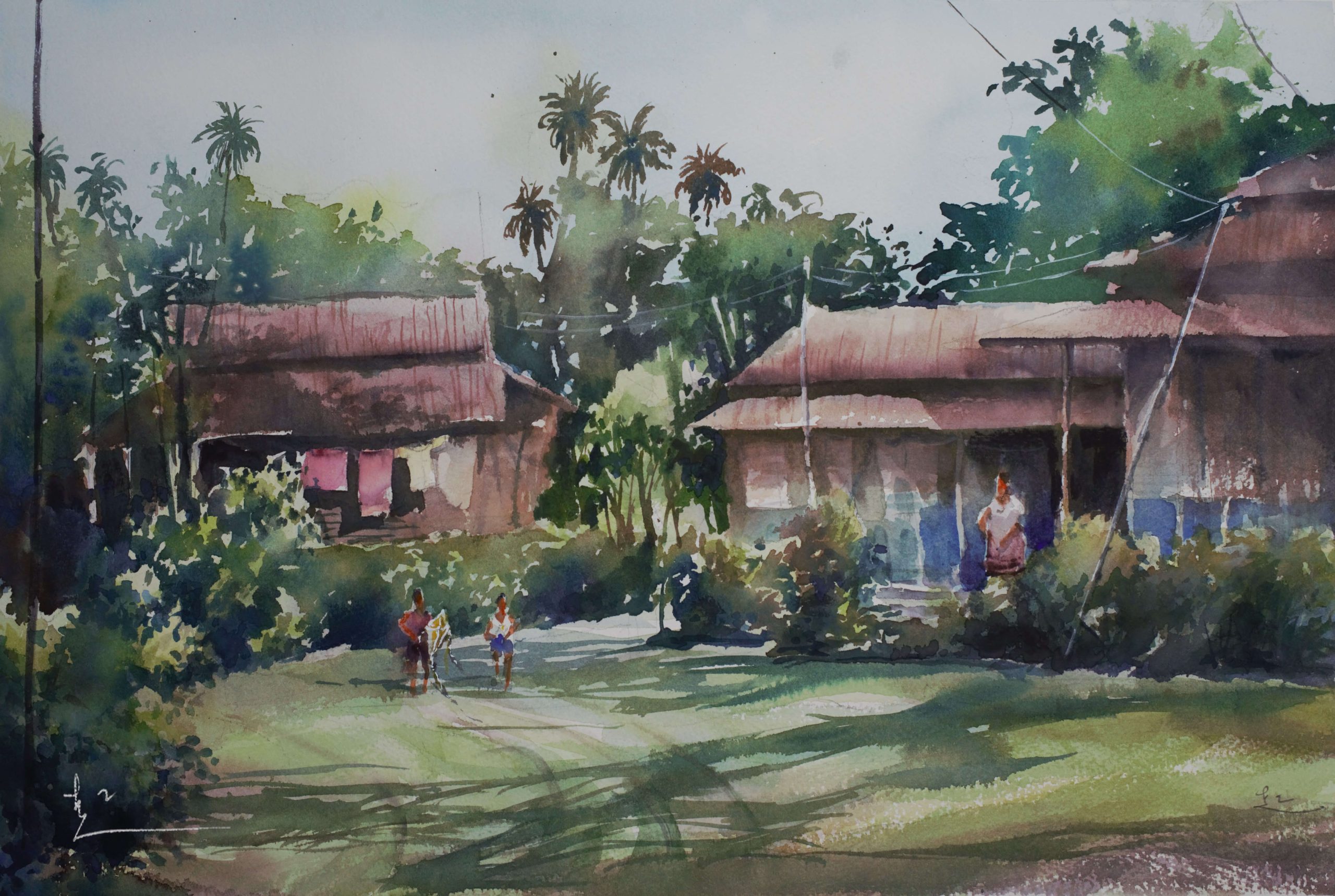 Indonesia International Watercolour exhibition 2023-Getting ready to fly